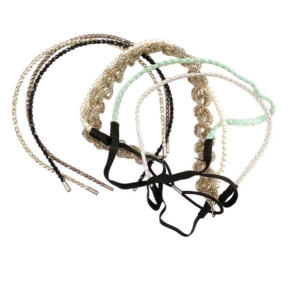 Beaded Rope Elastic Hair Bands Bundle - Picture 1 of 6